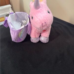Pre loved Pink Unicorn Plush Toy with Bag